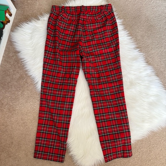 Talbots Hampshire Ankle Pant Classic Red Tartan 4 Petite - Picture 3 of 12